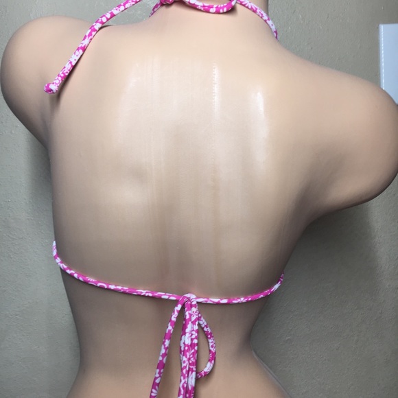 XS Hula Honey Keyhole Pink Floral Bikini Top - Picture 4 of 4